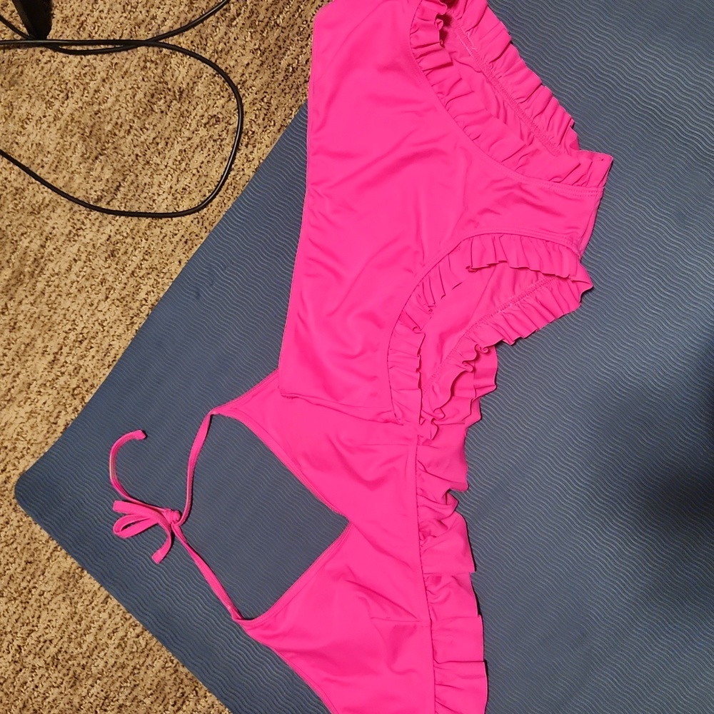 Hot Pink Ruffle Bikini